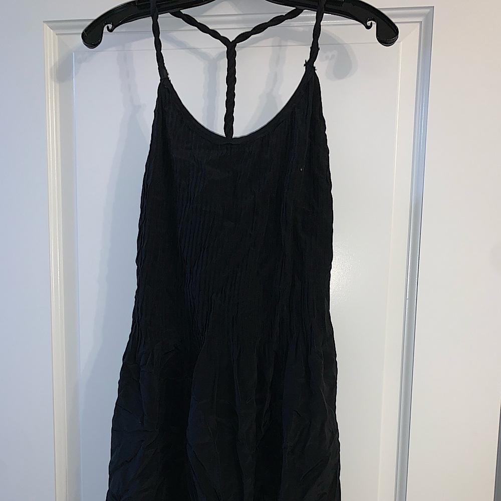 Black dress braided straps